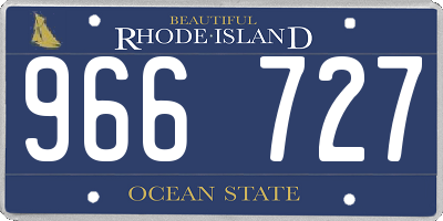 RI license plate 966727