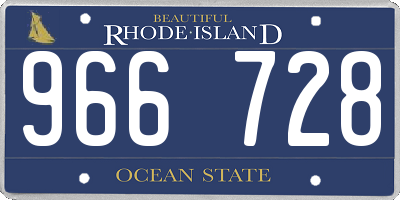 RI license plate 966728