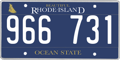 RI license plate 966731