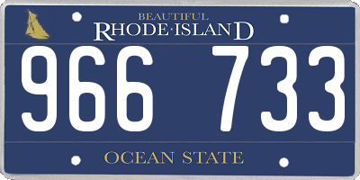 RI license plate 966733