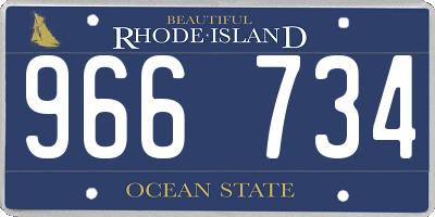 RI license plate 966734