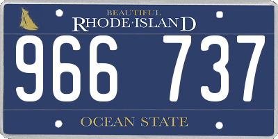 RI license plate 966737