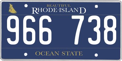 RI license plate 966738