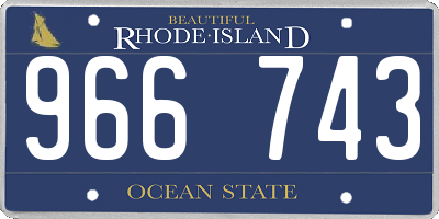 RI license plate 966743