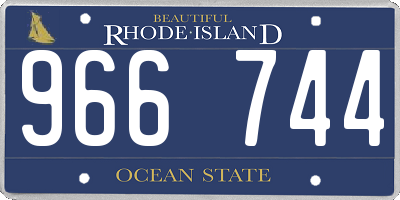 RI license plate 966744