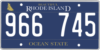 RI license plate 966745