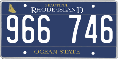 RI license plate 966746