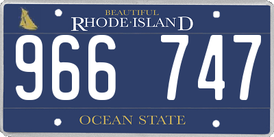RI license plate 966747