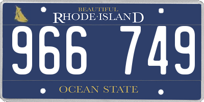 RI license plate 966749