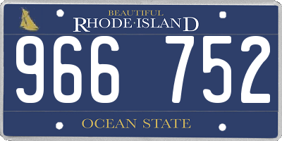 RI license plate 966752