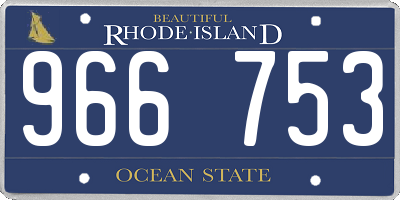 RI license plate 966753
