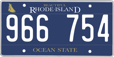 RI license plate 966754