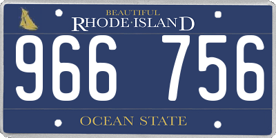 RI license plate 966756
