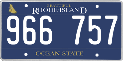 RI license plate 966757