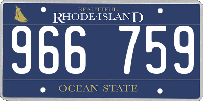 RI license plate 966759