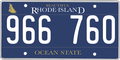 RI license plate 966760
