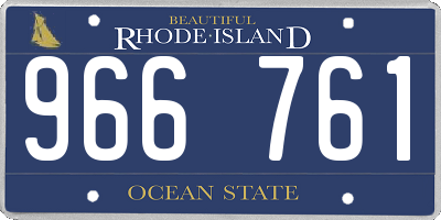 RI license plate 966761