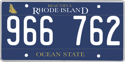RI license plate 966762