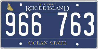 RI license plate 966763