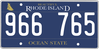 RI license plate 966765