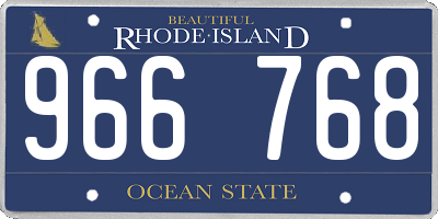 RI license plate 966768