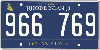 RI license plate 966769