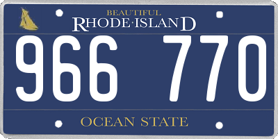 RI license plate 966770