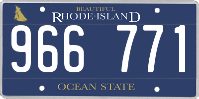 RI license plate 966771