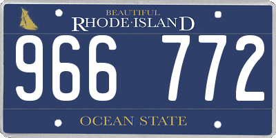 RI license plate 966772