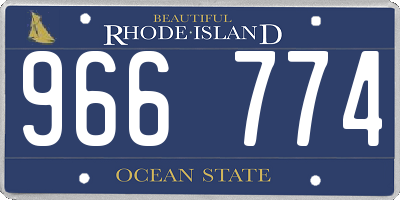 RI license plate 966774