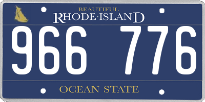 RI license plate 966776