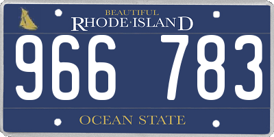 RI license plate 966783