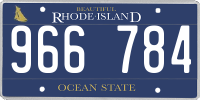 RI license plate 966784
