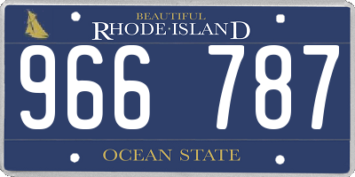 RI license plate 966787