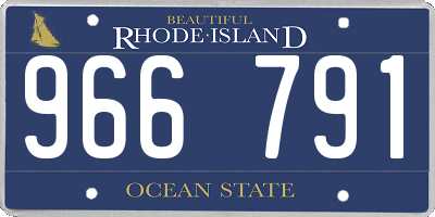 RI license plate 966791