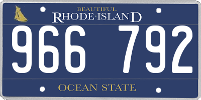 RI license plate 966792