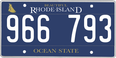 RI license plate 966793