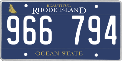 RI license plate 966794