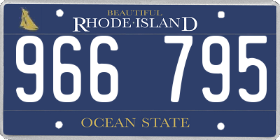 RI license plate 966795