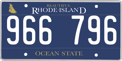 RI license plate 966796