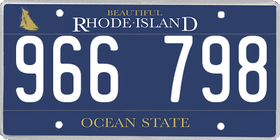 RI license plate 966798