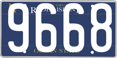 RI license plate 9668