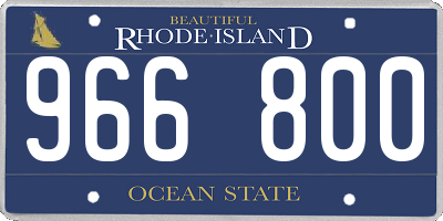 RI license plate 966800