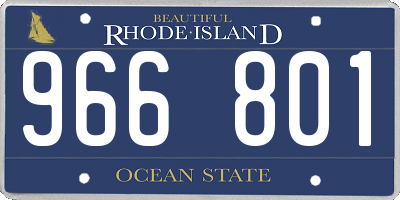 RI license plate 966801
