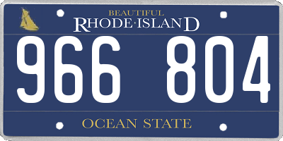 RI license plate 966804