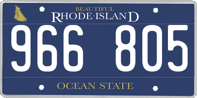 RI license plate 966805