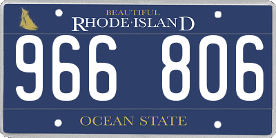RI license plate 966806