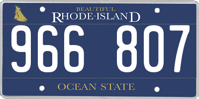 RI license plate 966807