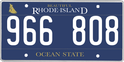 RI license plate 966808