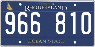 RI license plate 966810